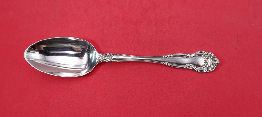 Sterling Silver Serving Spoon Angelo Pattern by Knowles 8 1/4" (1 of 2)