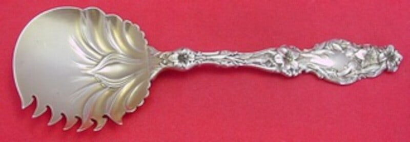 Rare 6 inch Whiting Lily Sterling Silver Cucumber Server Gold Wash (1 of 2)