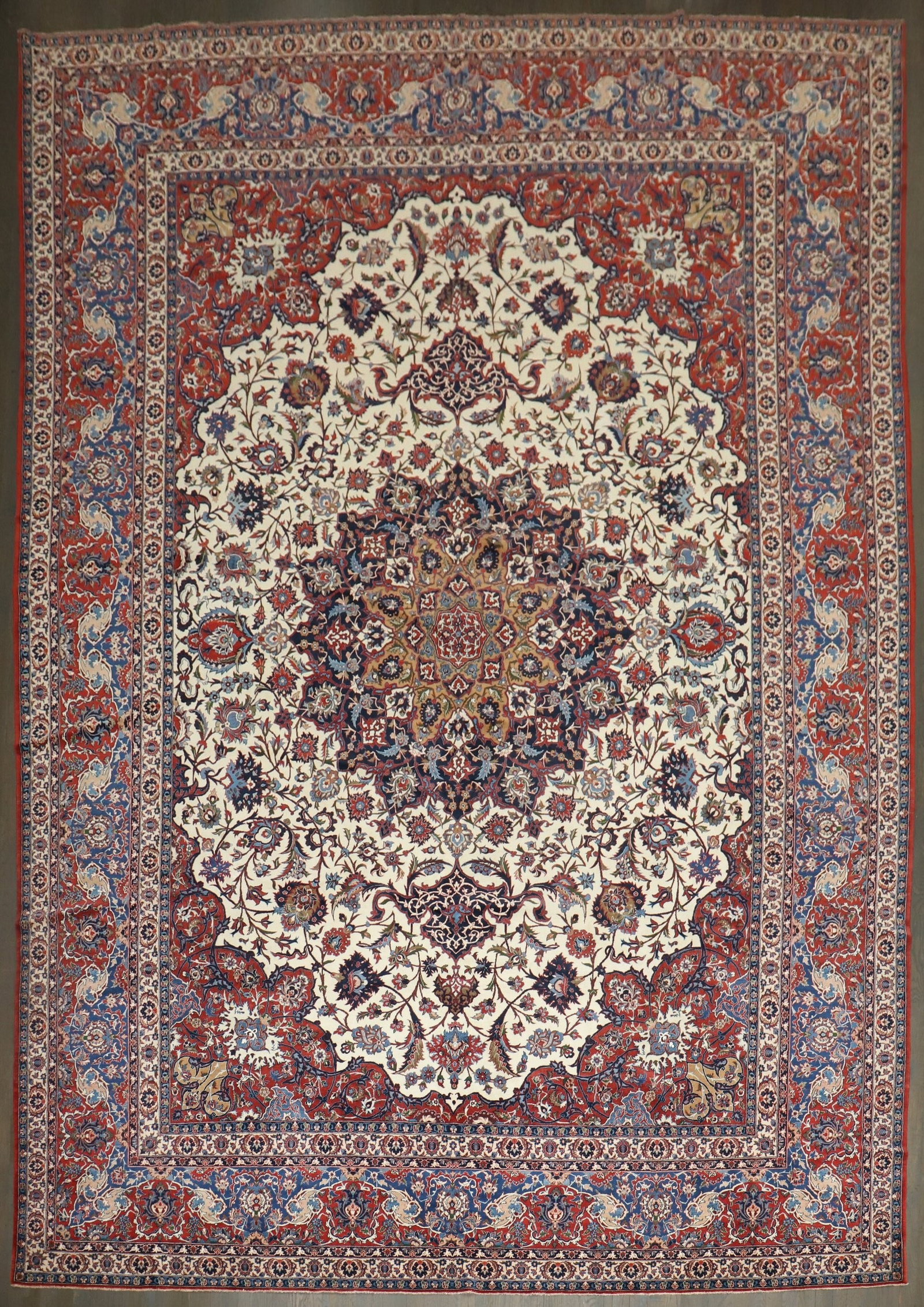 11' 1" x 14' 6" Persian Isfahan Oversize Rug 1930s (1 of 7)