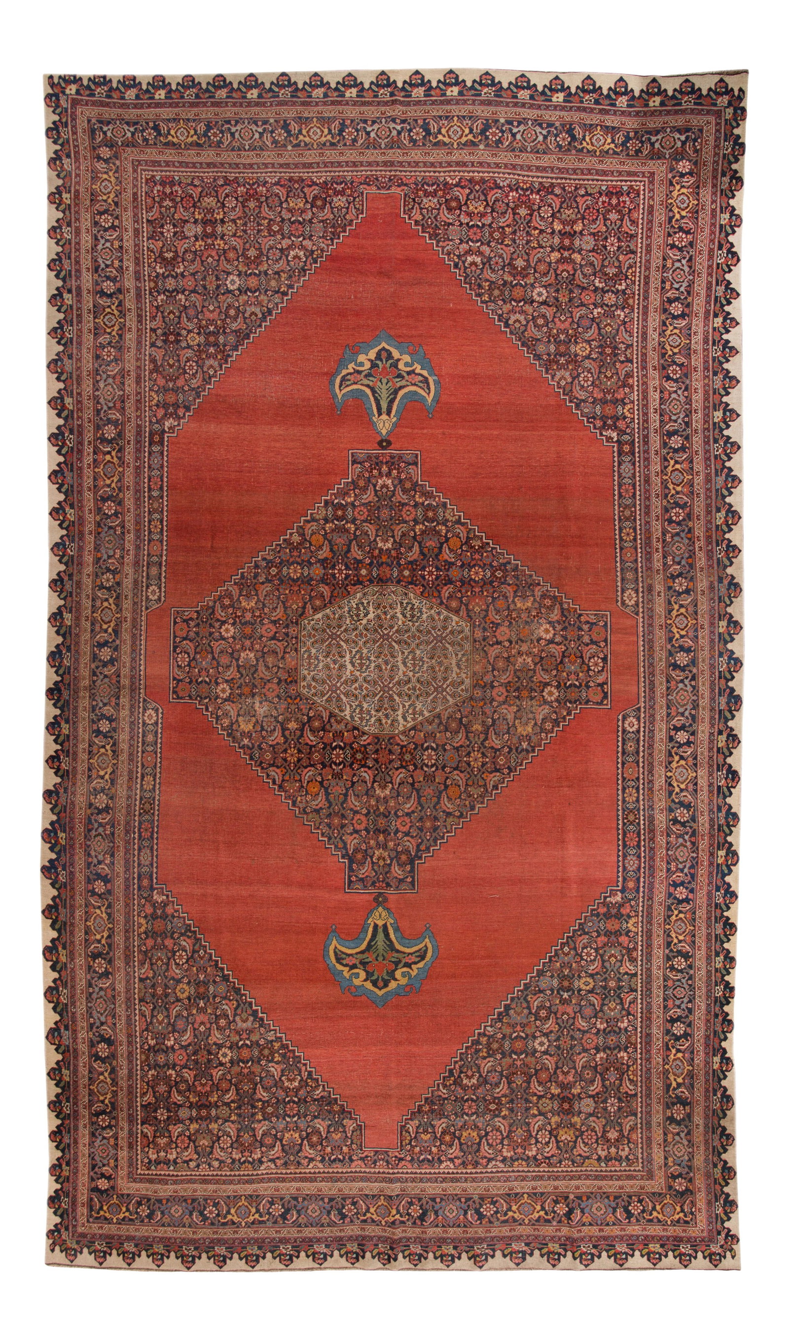 Antique Bidjar Persian Red Wool Rug 11'1 x 19 Medallion Design (1 of 8)