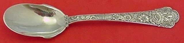 Gorham Cluny Sterling Silver Ice Cream Spoon 6" Monogrammed Heirloom: Gorham Cluny Sterling Silver Ice Cream Spoon 6" Monogrammed Heirloom Indulge in a delightful scoop of nostalgia with this Cluny by Gorham Sterling Silver Ice Cream Spoon. Crafted between 1850-1899, th