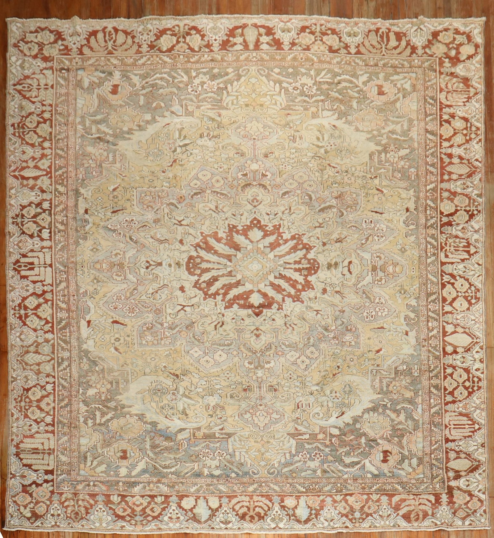 11' 6" x 14' 2" Gray Tone Persian Bakhtiari Room Rug (1 of 7)