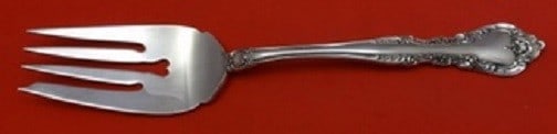 Gorham Alencon Lace Sterling Silver Serving Fork 8 3/4 Cold Meat: Gorham Alencon Lace Sterling Silver Serving Fork 8 3/4 Cold Meat Sterling silver cold meat fork in the Alencon Lace pattern by Gorham. This post-1940 serving fork measures 8 3/4 inches, is not monogra