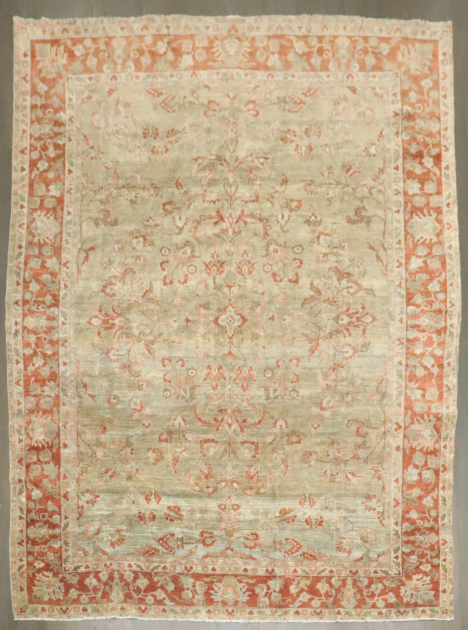 8' 10" x 11' 4" Antique Persian Sarouk Room Rug (1 of 7)