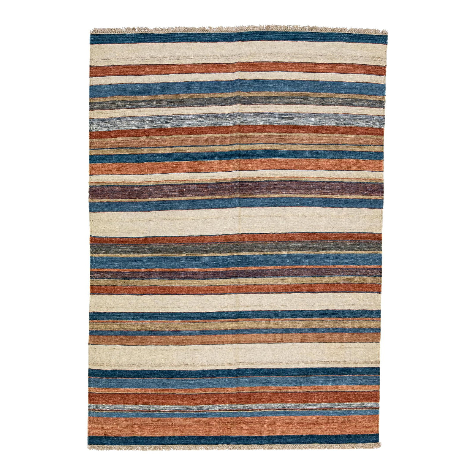 Modern Kilim Handmade Wool Rug Multicolor Geometric Design 5'8 x 7'10 (1 of 7)