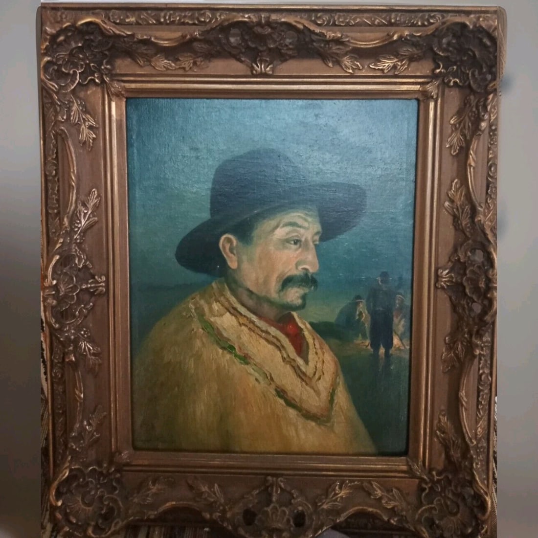 Framed Argentine Gaucho Portrait Oil Painting Signed Julio N (1 of 15)