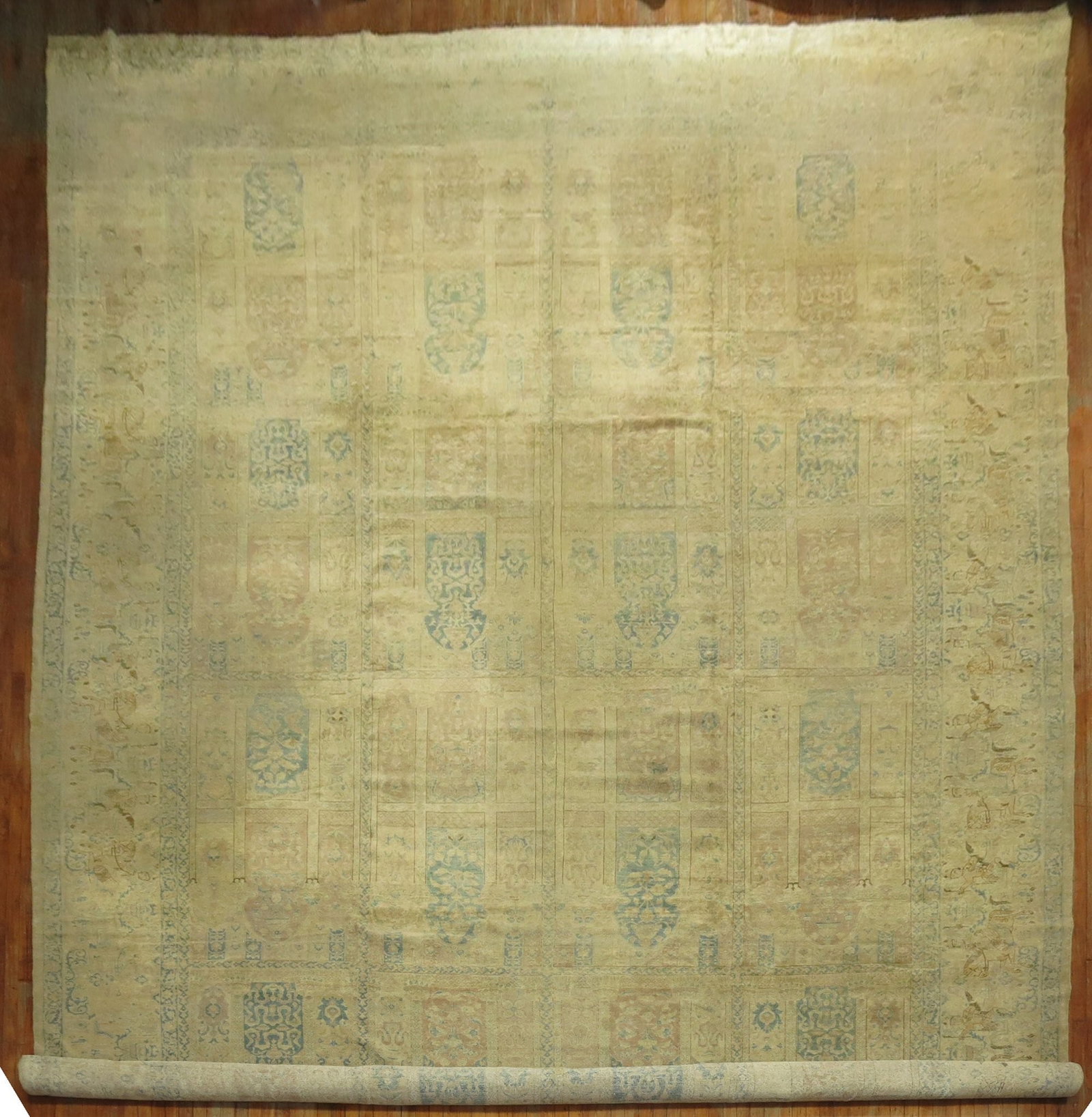 14' 6" x 24' 6" Antique Indian Tabriz Pictorial Garden Rug (1 of 7)