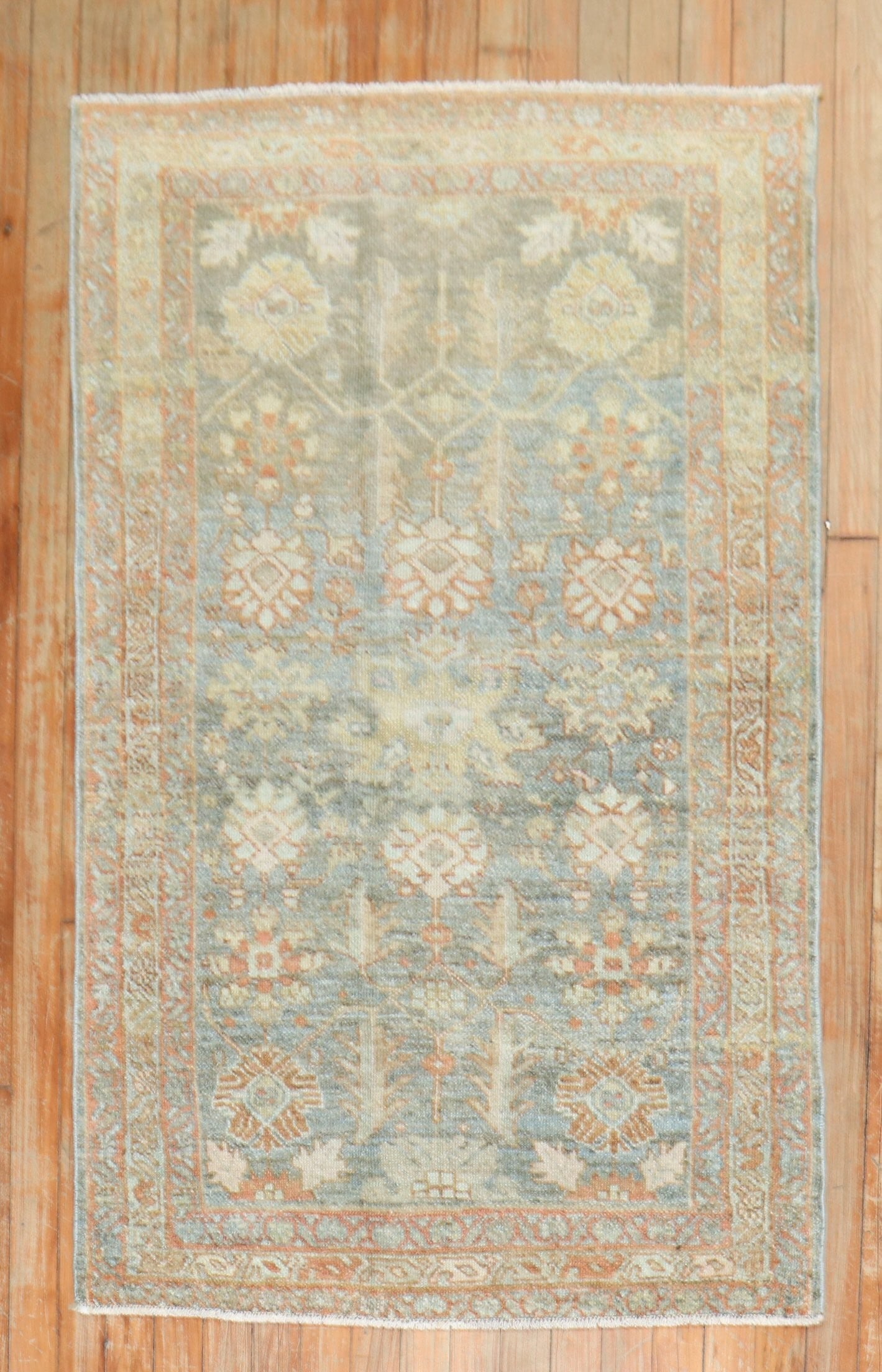 2' 10" x 4' 8" Persian Malayer Small Rug: 2' 10" x 4' 8" Persian Malayer Small Rug A 1920s Persian Malayer throw rug in muted colors. This pre-owned small rug offers a classic Malayer design in a compact format. Specifications Type: Malayer O