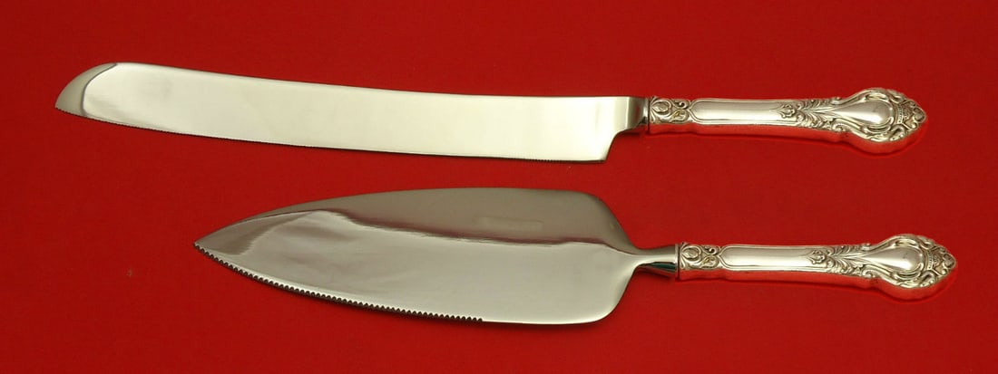 2pc Royal Dynasty Kirk Stieff Sterling Silver Wedding Cake Knife Server Set (1 of 1)