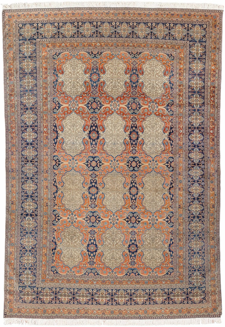 7' 4" x 10' 9" Mohtasham Kashan Room Rug Museum Quality (1 of 7)