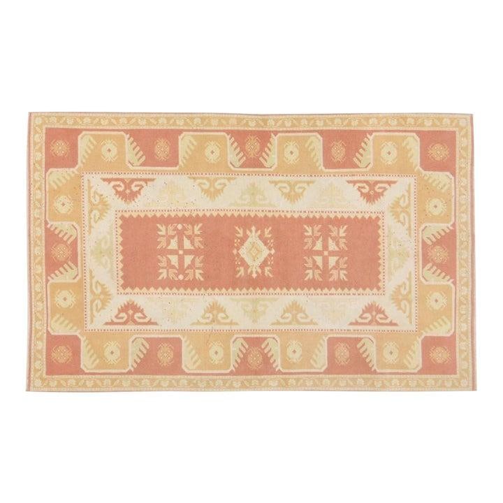 4x6'8 Wool Area Rug Hand Knotted Turkish Anatolian Vintage (1 of 6)