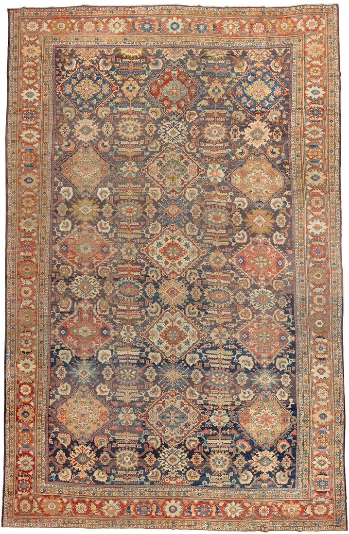 12' 4" x 19' 6" Early 20th Century Persian Sultanabad Mahal Rug (1 of 7)