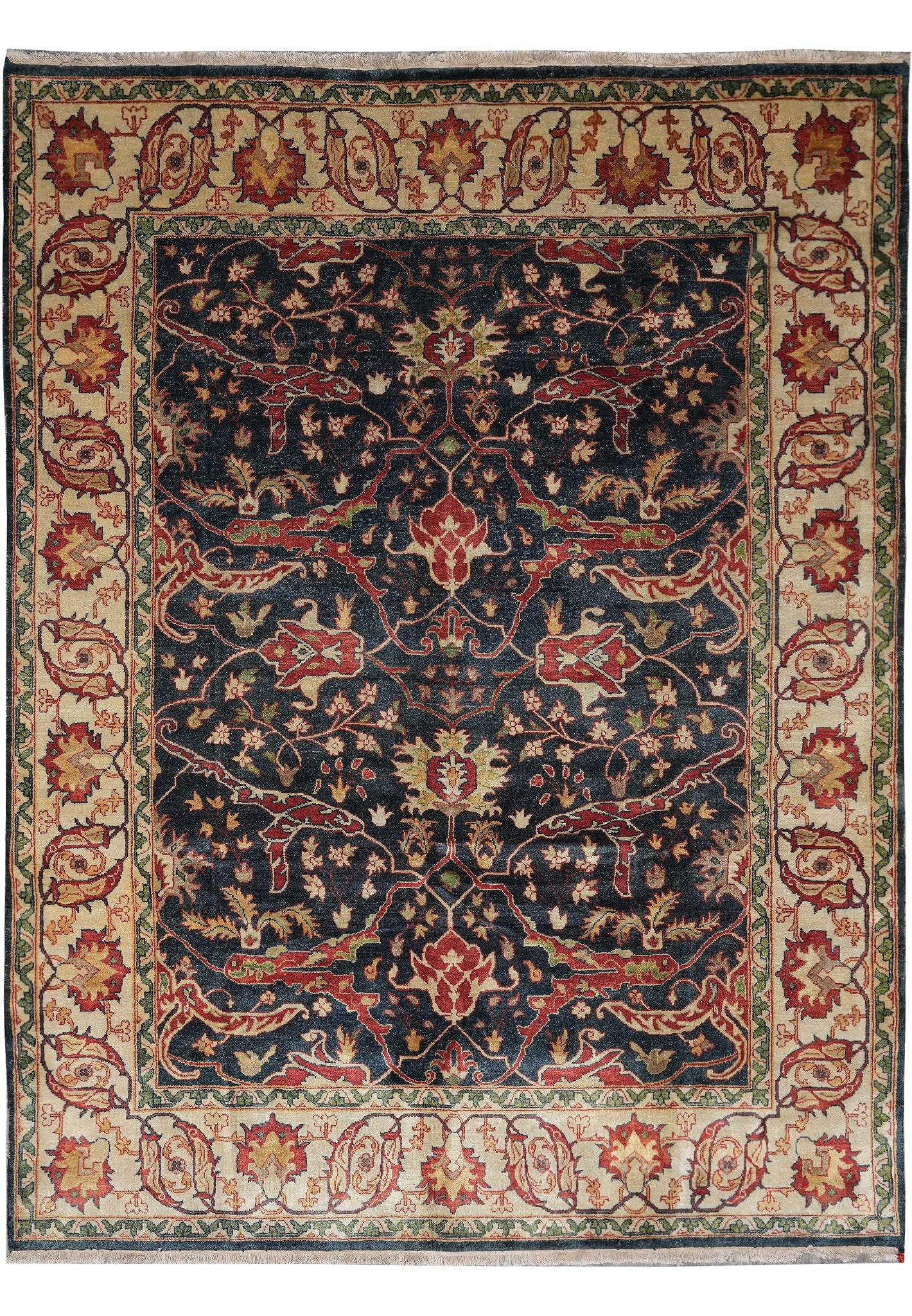 9 x 12 Hand Knotted Ziegler Rug Royal Blue Wool Pakistan (1 of 12)