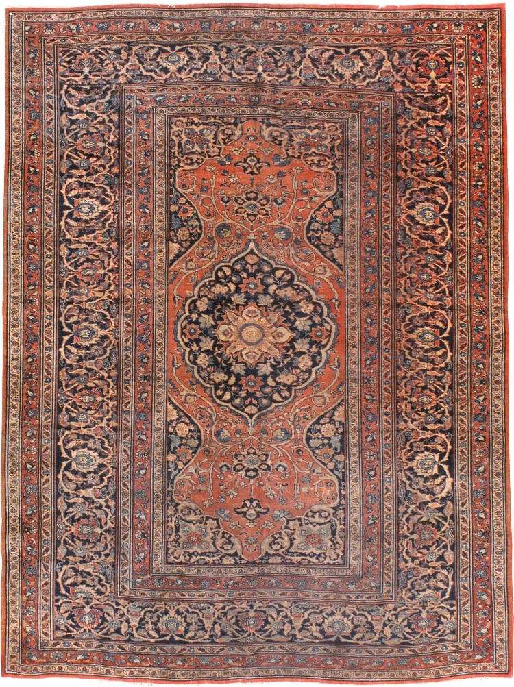 6' x 8' Hadji Jali Li Tabriz Carpet 19th Century: 6' x 8' Hadji Jali Li Tabriz Carpet 19th Century 19th century Hadji Jali Li Tabriz carpet in a rare square intermediate size. This pre-owned accent carpet dates to the 1880s and is identified as a Tab