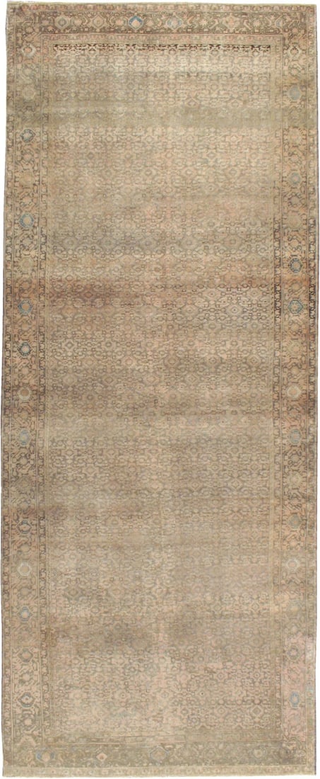 6' 8" x 16' 8" Persian Malayer Gallery Rug: 6' 8" x 16' 8" Persian Malayer Gallery Rug Early 20th-century Persian Malayer corridor rug in a gallery format. This pre-owned rug features the classic elongated proportions associated with corridor r