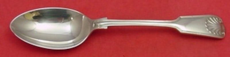 Georgian House Sterling Silver 9 Inch Fiddle Thread & Shell Serving Spoon: Georgian House Sterling Silver 9 Inch Fiddle Thread & Shell Serving Spoon This exquisite serving spoon features the elegant Fiddle Thread & Shell pattern by Georgian House, crafted from high-quality