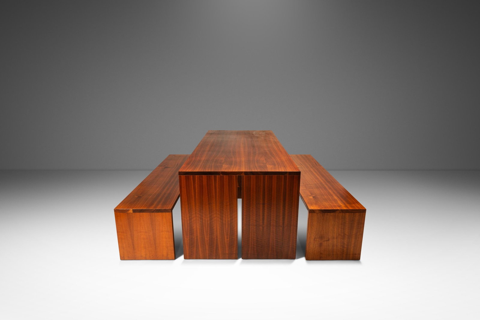 Walnut Mid Century Dining Table Bench Set Studio Made (1 of 18)