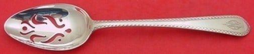 Lunt Early Colonial Sterling Silver Slotted Serving Spoon 8 1/2" (1 of 2)