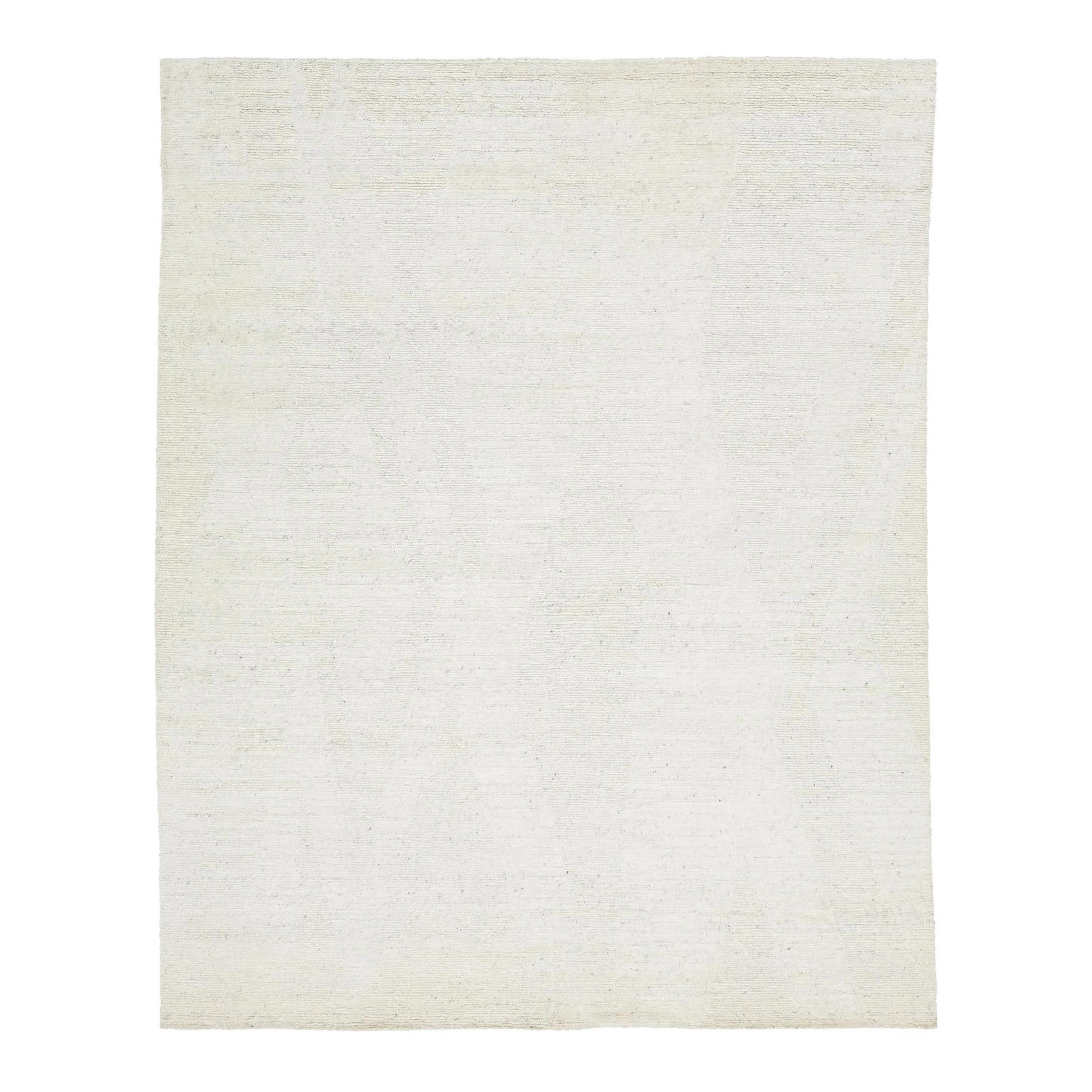 Modern Moroccan Wool Rug Ivory Minimalist Design 8' x 10': Modern Moroccan Wool Rug Ivory Minimalist Design 8' x 10' Elevate your space with this exquisite hand-knotted Moroccan-style rug, crafted from high-quality wool. It features a striking minimalist desi