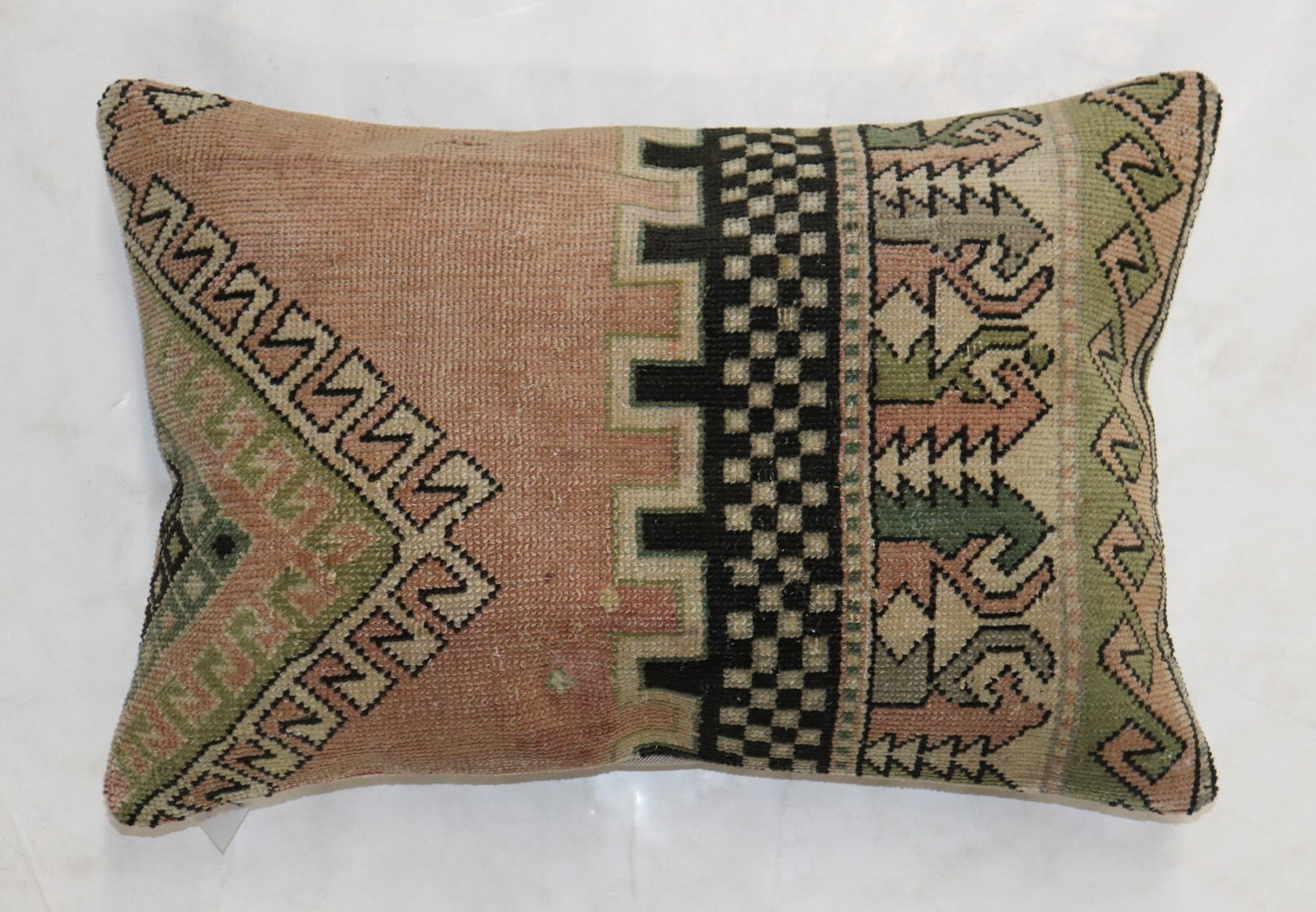 Vintage Anatolian Rug Pillow 1' 4" x 2' Turkish: Vintage Anatolian Rug Pillow 1' 4" x 2' Turkish Decorative pillow made from a vintage Turkish Anatolian rug. This pre-owned piece offers a distinctive tribal-style look and is categorized as a Turkish