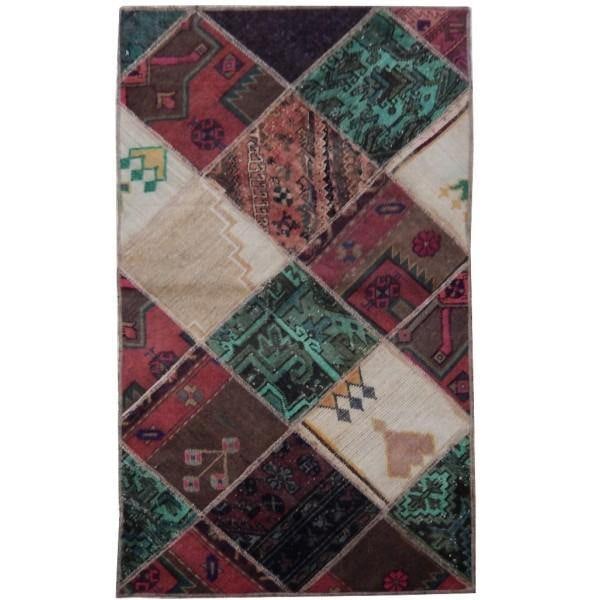 Elegant 3 x 5 Semi-Antique Persian Patchwork Rug: Elegant 3 x 5 Semi-Antique Persian Patchwork Rug Free continental US Shipping Enhance your living space with this exquisite 3 x 5 Semi-Antique Persian Patchwork Rug. This rug features a stunning patch