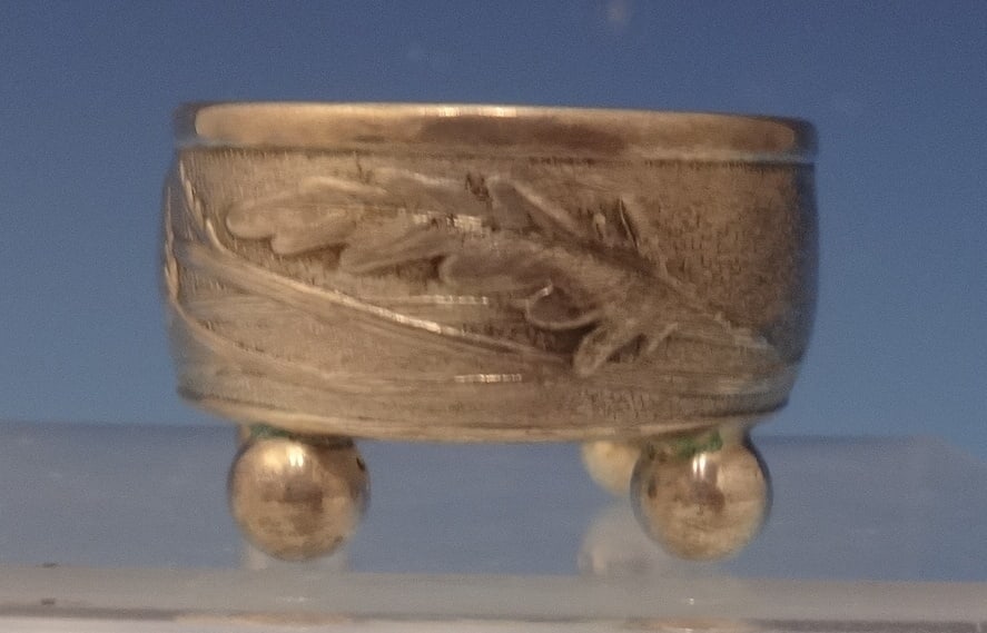 Tiffany Vine Sterling Silver Salt Dip Daisy Motif Gold Washed Interior (1 of 6)