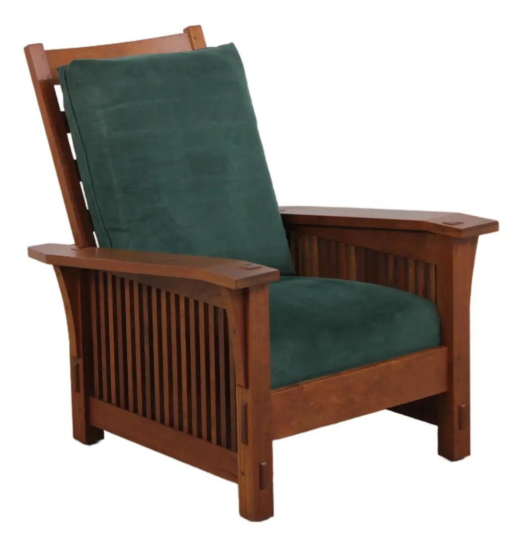 Stickley adjustable Morris chair in cherry wood Arts and Crafts (1 of 10)