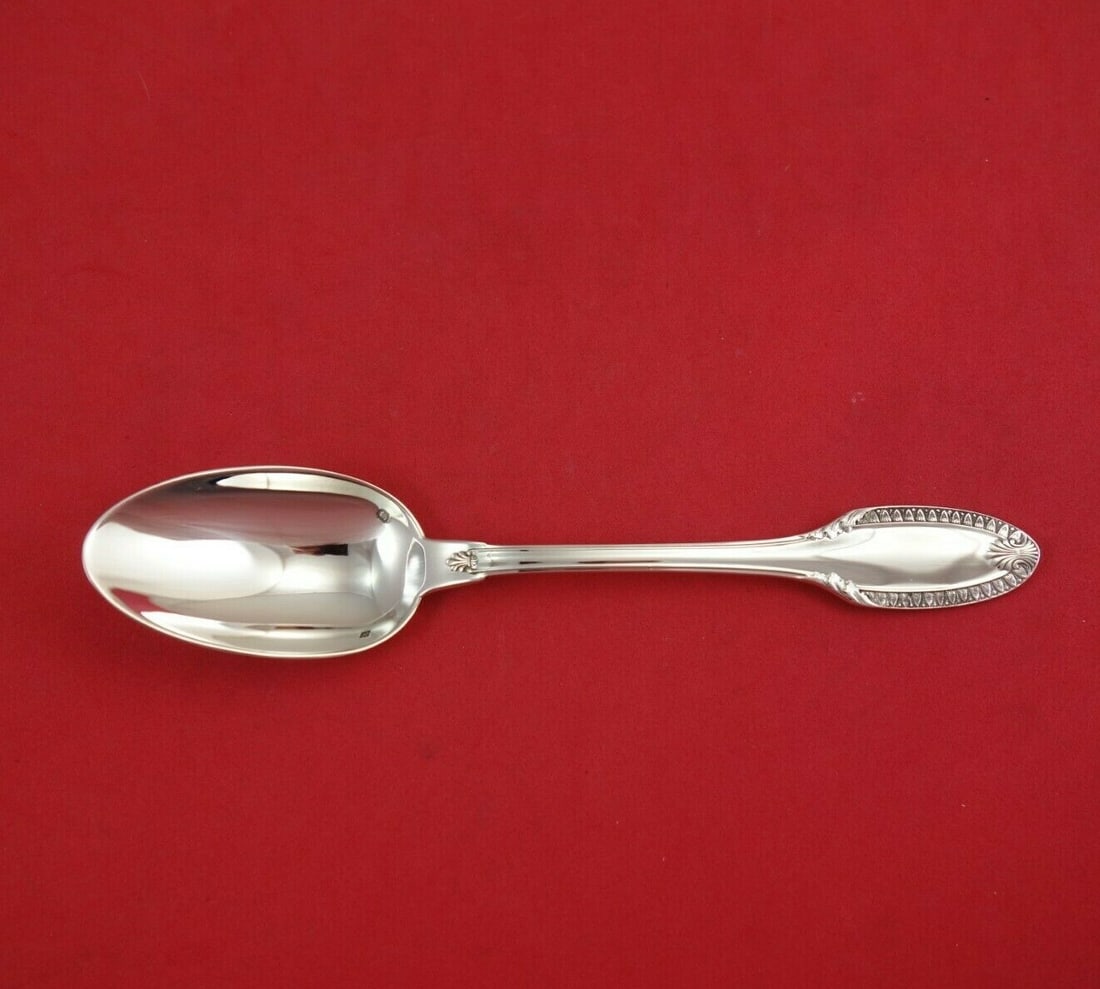 Puiforcat Percier Sterling Silver Soup Spoon 7 Inch Flatware: Puiforcat Percier Sterling Silver Soup Spoon 7 Inch Flatware This exquisite 7" soup spoon is crafted from sterling silver and features the elegant Percier pattern by Puiforcat. The spoon is in excelle
