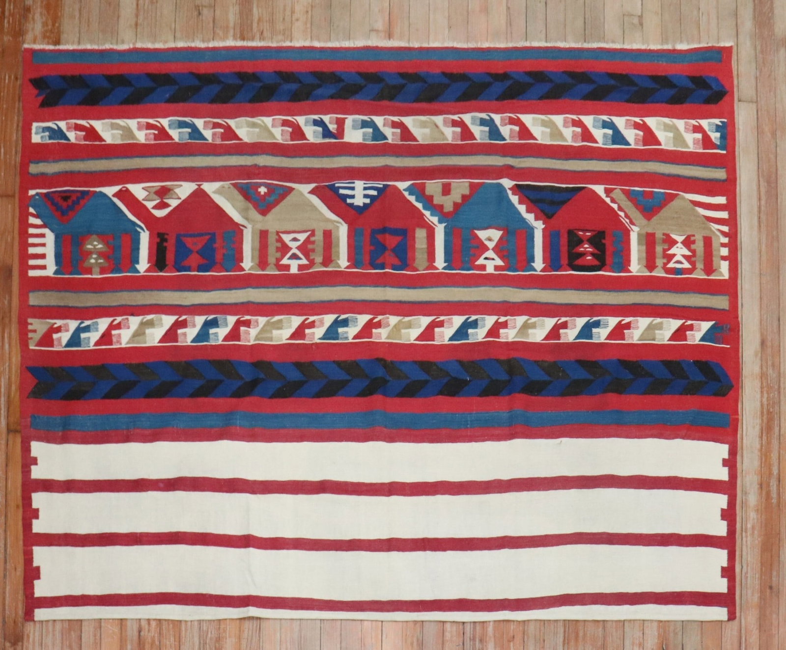 5' 2" x 6' 11" Early 20th Century Persian Tribal Kilim Rug (1 of 7)