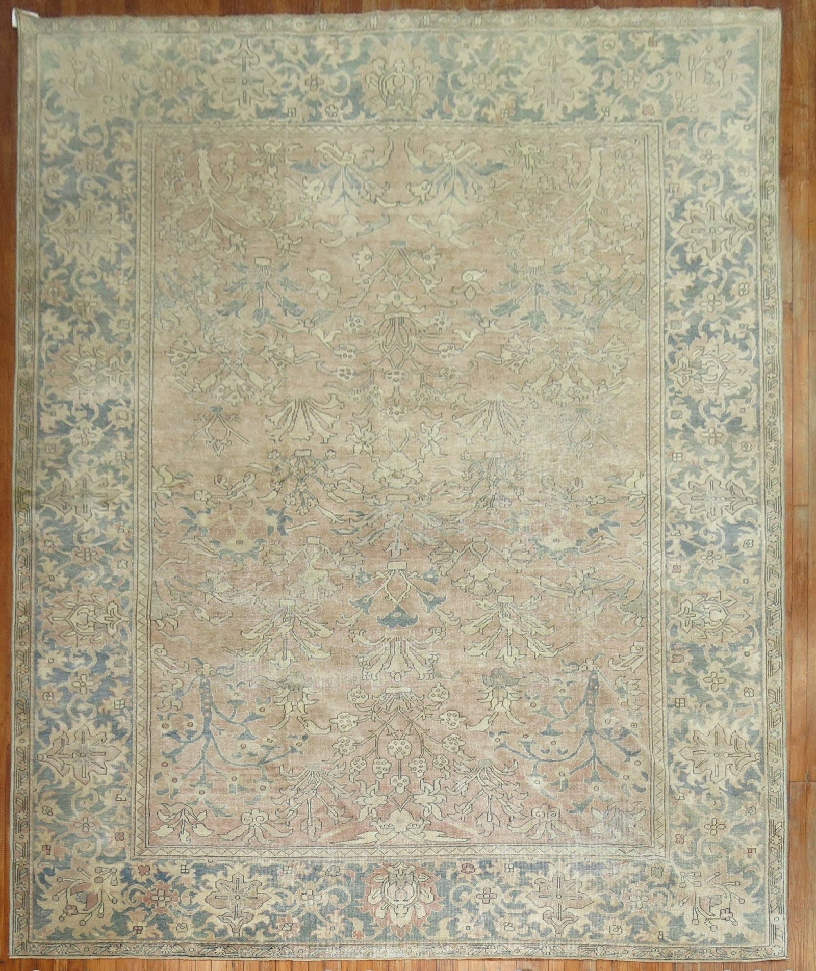 9' 2" x 11' 9" Indian room size rug camel taupe: 9' 2" x 11' 9" Indian room size rug camel taupe Early 20th century Indian room size rug in camel and taupe. This pre-owned piece offers a classic palette and substantial room-size format. Specificatio