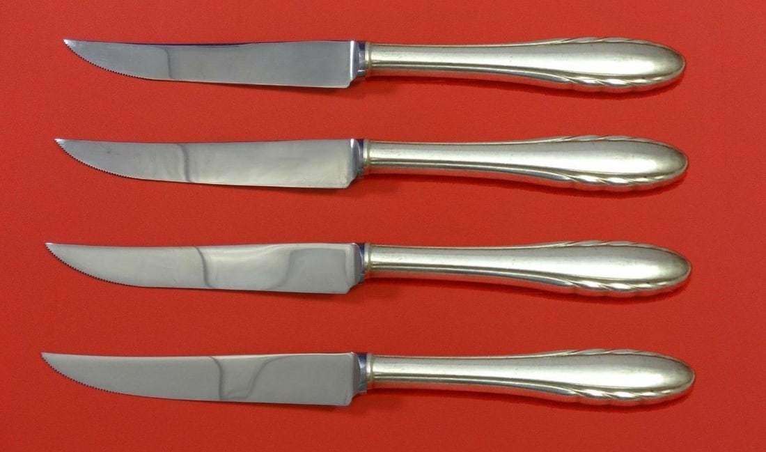 Gorham Lyric Sterling Silver Steak Knife Set 4pc Custom Made 8.5" (1 of 2)