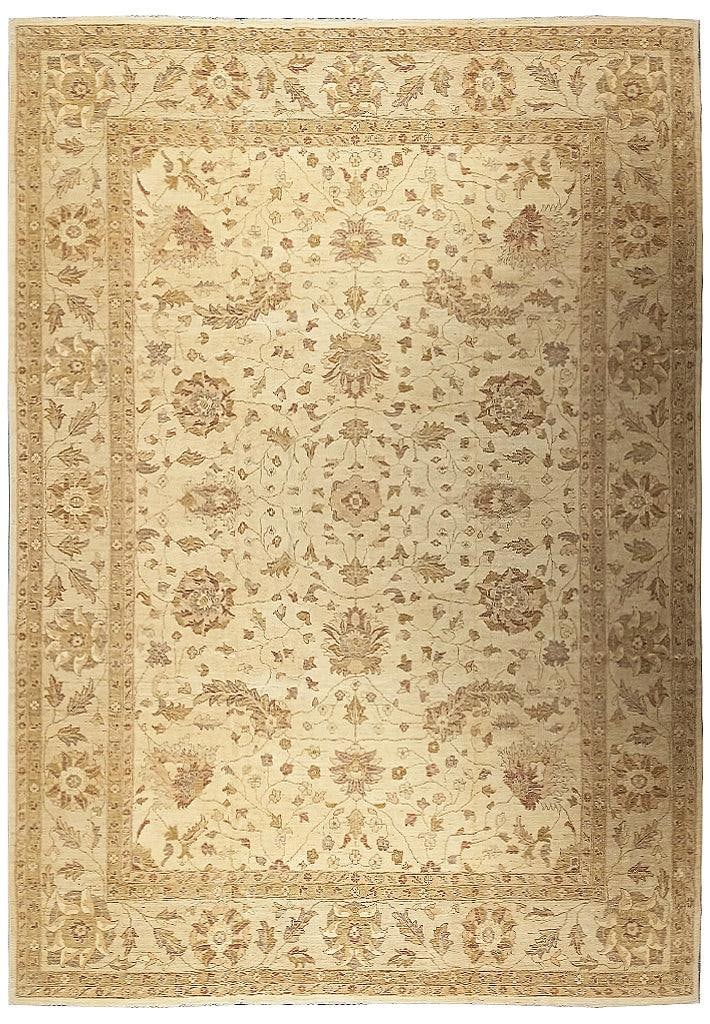 12 x 15.4 Large Ivory Chobi Peshawar Hand-Knotted Rug (1 of 10)