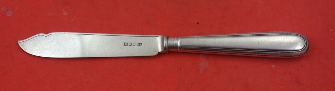 Sheffield 1912 English Estate Sterling Silver Fish Knife by John Sanderson (1 of 2)