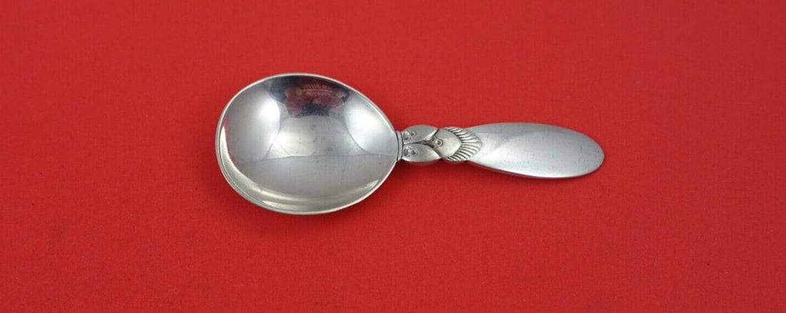 Georg Jensen Cactus Sterling Silver Baby Spoon 3 3/4 IN (1 of 2)