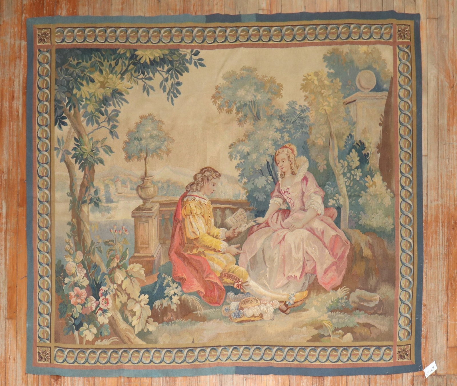 5' 7" x 6' 8" Flemish Romantic Tapestry Early 19th Century (1 of 7)