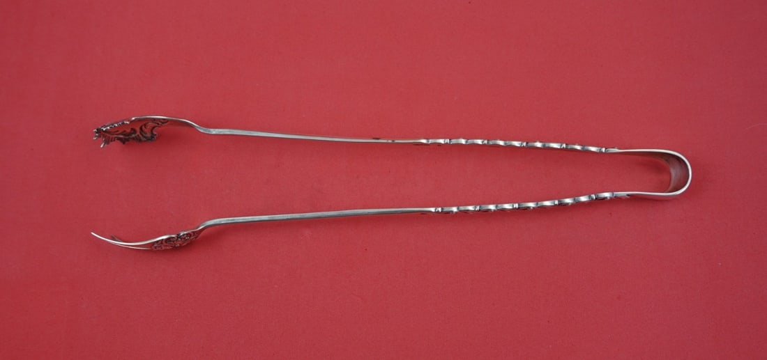 Sterling Silver Serving Tong Rococo Pattern by Shiebler 9.5 Inch Rare Piece (1 of 2)