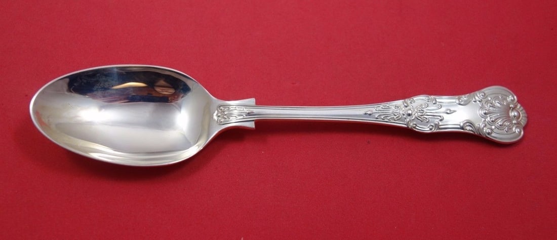 CJ Vander Queens Sterling Silver Soup Spoon 7.5 Inch: CJ Vander Queens Sterling Silver Soup Spoon 7.5 Inch This exquisite soup spoon features the elegant 'Queens' pattern, crafted from high-quality sterling silver by CJ Vander. Measuring 7 1/2 inches, th