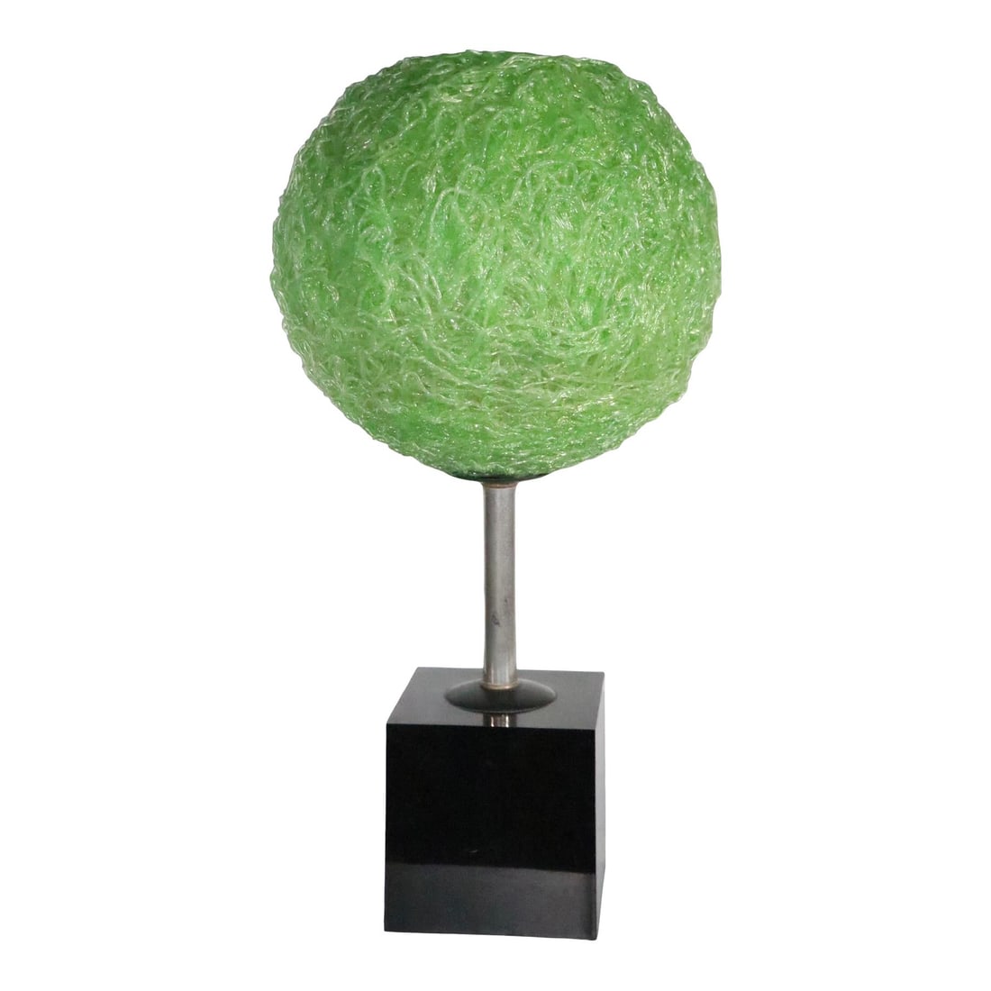 1950s Mod Spaghetti Shade Table Lamp Green Chrome Base (1 of 10)