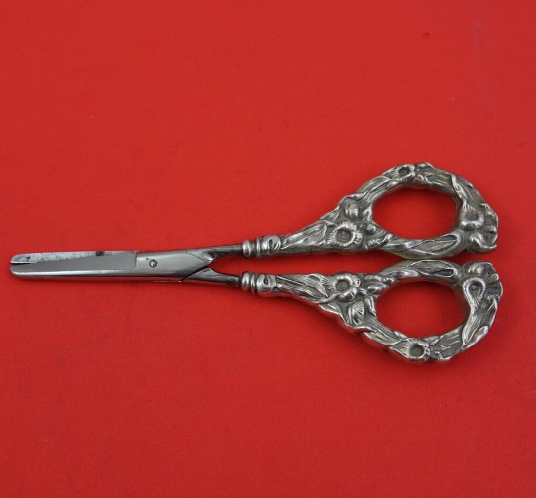 Watson Orchid Sterling Silver Grape Shears 6 5/8 Inch Heirloom (1 of 3)