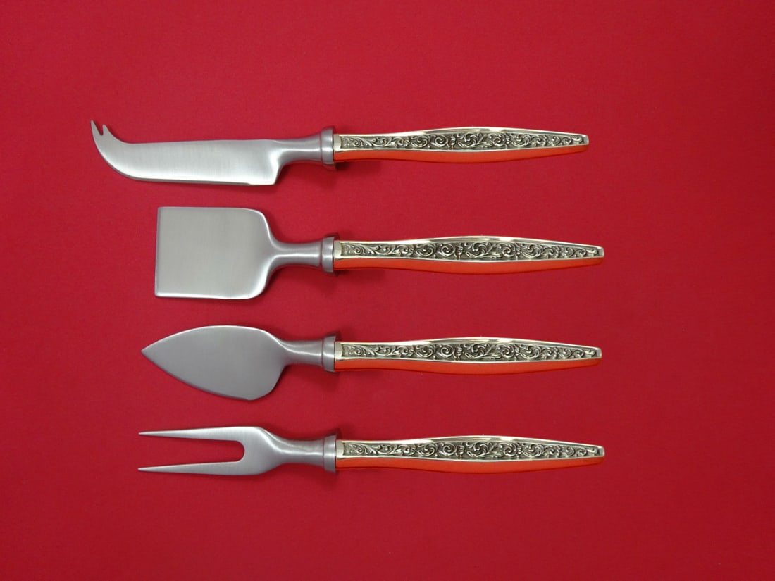 Reed & Barton Renaissance Scroll Sterling Silver Cheese Serving Set 4pc (1 of 1)