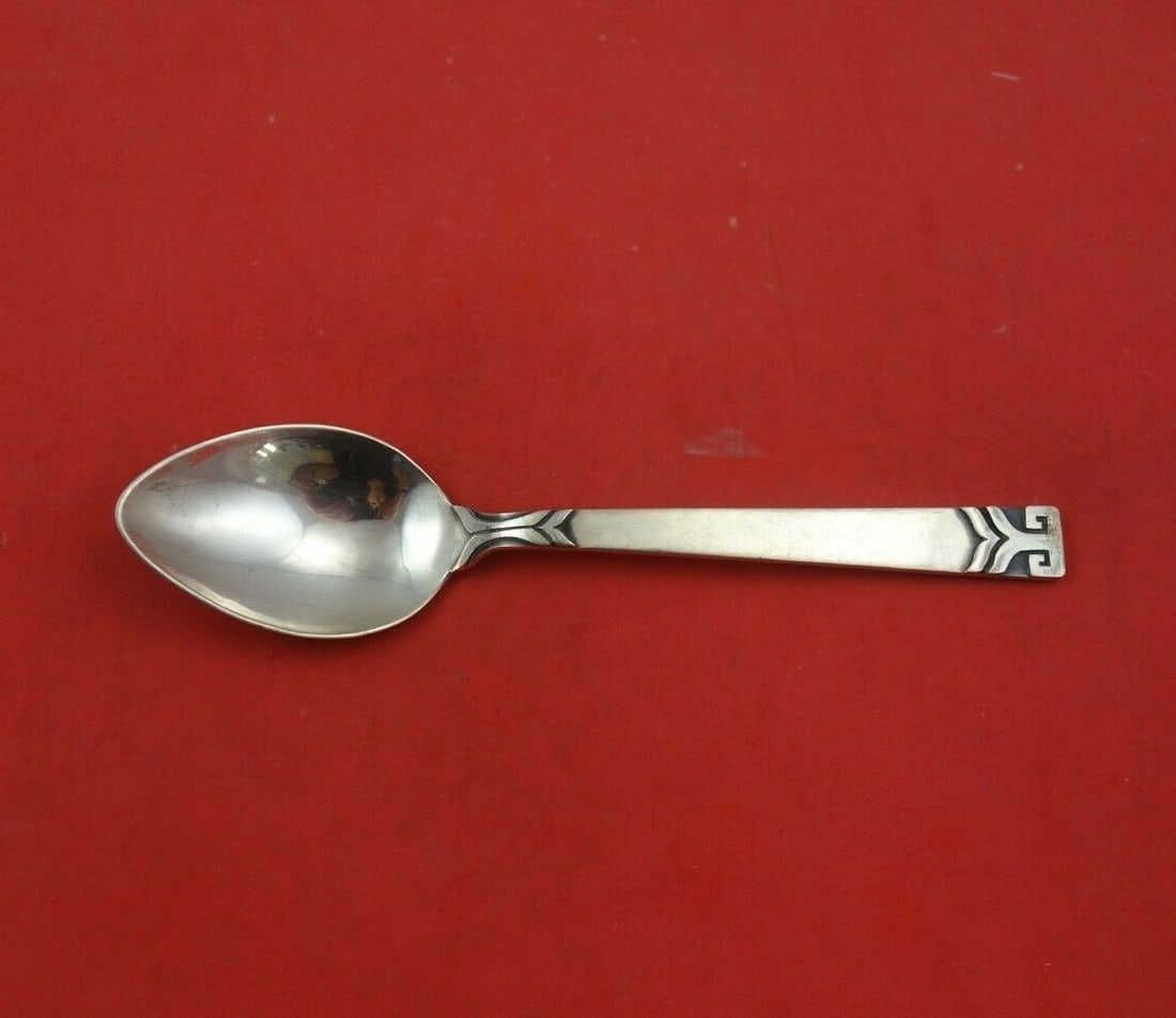 Pedro Castillo Aztec sterling silver soup spoon 7 1/8 Mexico (1 of 3)