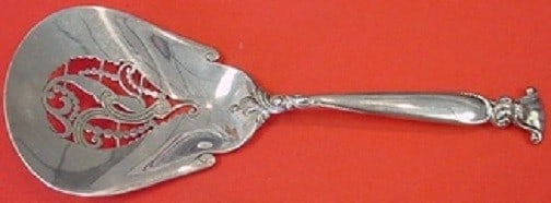 Wallace Romance of the Sea Sterling Silver Tomato Server with Mermaid Piercing (1 of 2)