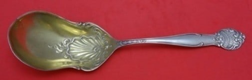 Stuart by Towle Sterling Silver Berry Spoon Gold Wash 9in (1 of 2)