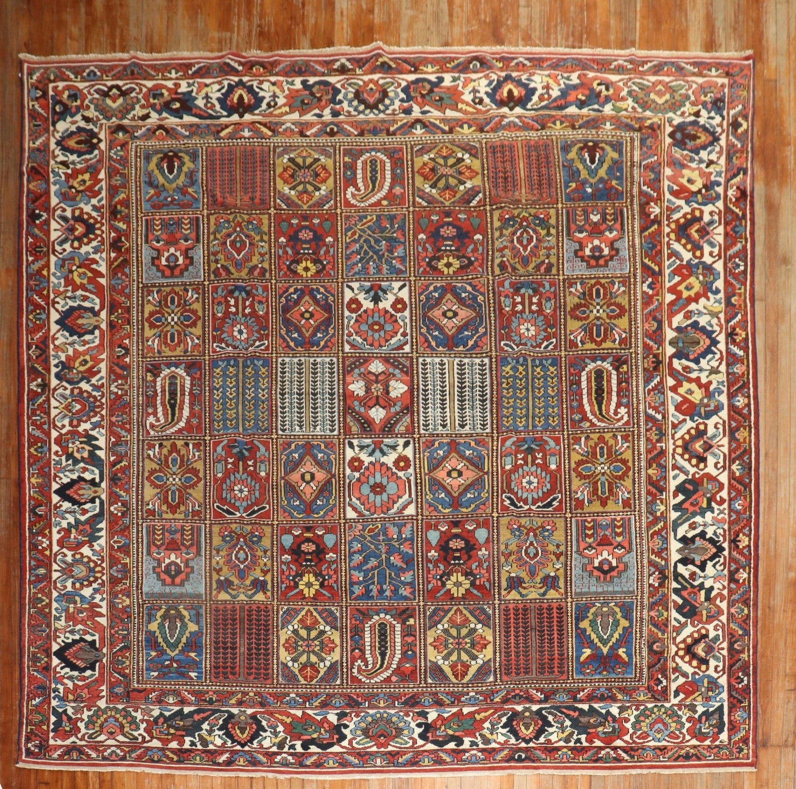10' 7" x 10' 10" Persian Bakhtiari Square Room Rug (1 of 7)