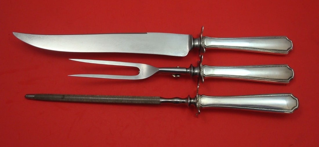 Towle Lady Constance 3 Piece Sterling Silver Carving Set Hollow Handle (1 of 1)