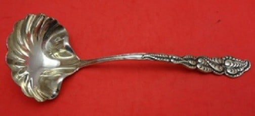 Tiffany and Co Ailanthus Sterling Silver Soup Ladle 11 1/4 Inch: Tiffany and Co Ailanthus Sterling Silver Soup Ladle 11 1/4 Inch Introducing the exquisite Ailanthus soup ladle by Tiffany and Co., a stunning piece crafted from high-quality sterling silver. This eleg