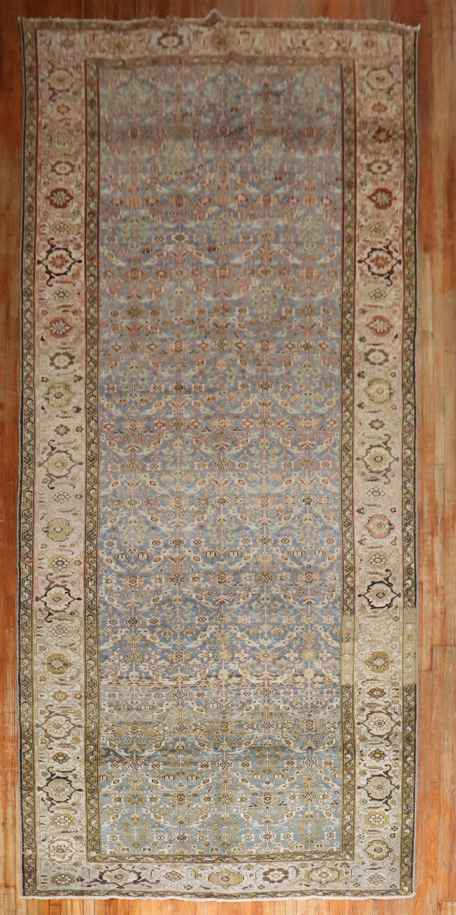 6' 4" x 16' 9" Persian Malayer Gallery Rug in Blue (1 of 7)