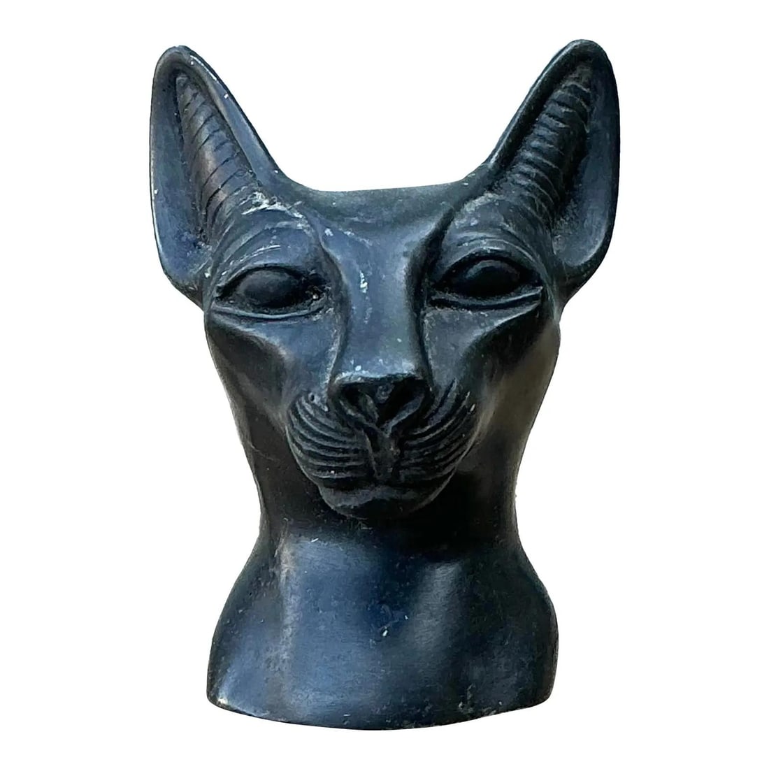 Cast Metal Feline Bust Paperweight Black (1 of 10)