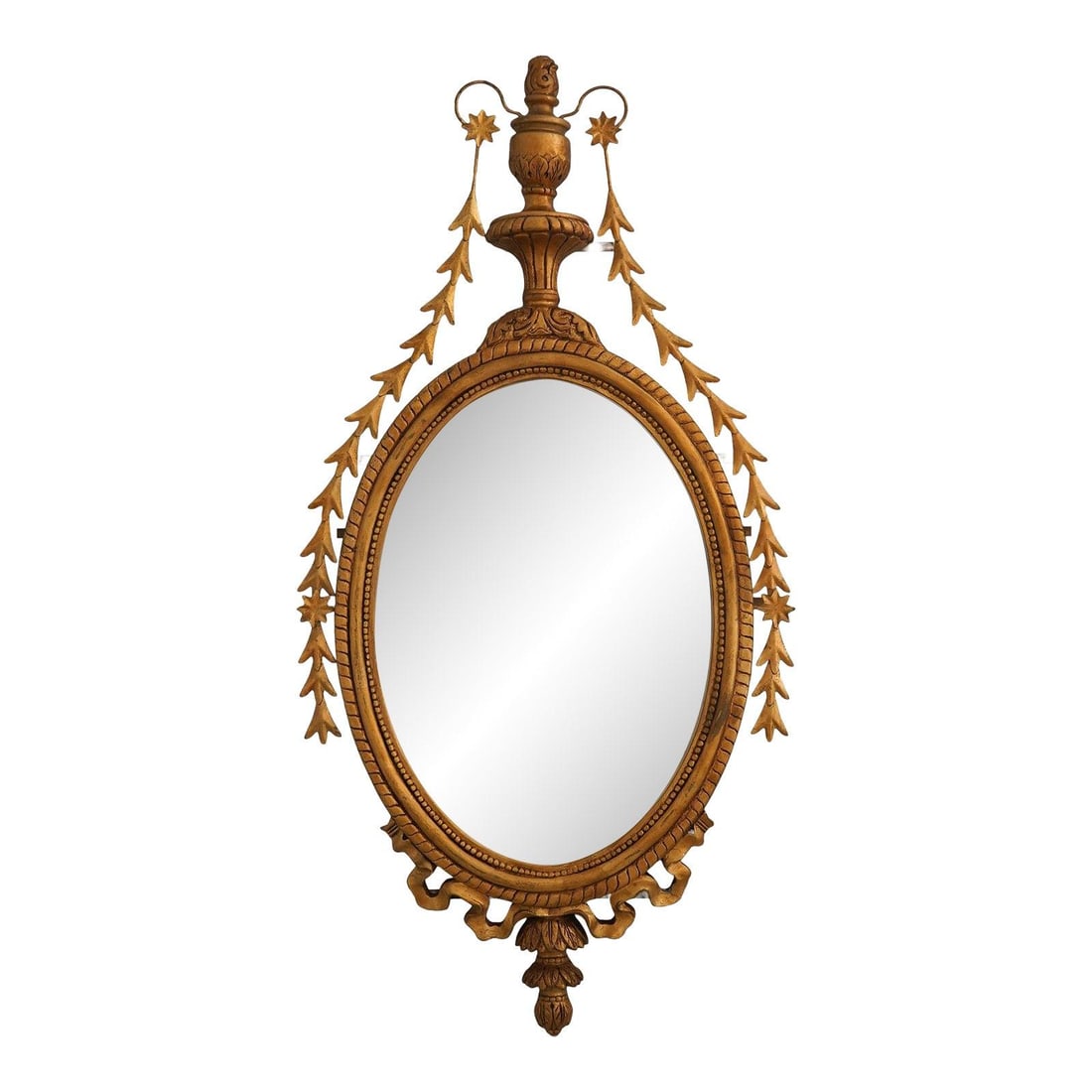 Italian Style Wall Mirror in Gold Gilt Frame 20.5w x 41h (1 of 9)