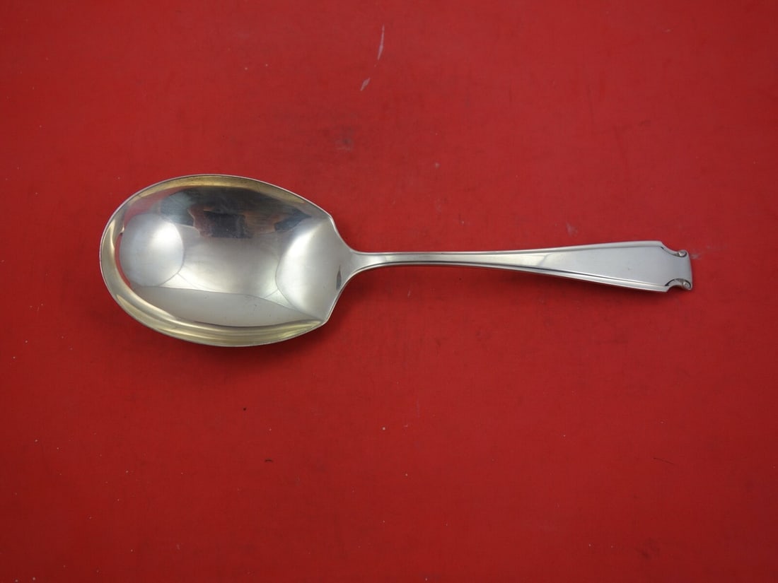 Whiting Saint Martins Sterling Silver Berry Spoon 9 Inches: Whiting Saint Martins Sterling Silver Berry Spoon 9 Inches This exquisite berry spoon is crafted in sterling silver and features the elegant Saint Martins pattern by Whiting. Measuring 9 inches, this 